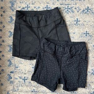 Oiselle size 10 reflective shorts set of 2 pairs